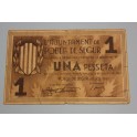 1937 - POBLA DE SEGUR - 1 PESETA - GIRONA - GERONA - BILLETE