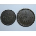 1830 - 1885 - GUERNESEY - 1 y 2 DOUBLES - BRITANNIEN -INGLATERRA- GRAN BRETAÑA 
