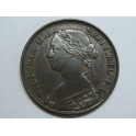 1860- Gran Bretaña - Farthing - victoria - británica de cobre