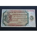 1938 - ESPAÑA - 5 PESETAS - BURGOS - BILLETE -  ESTADO ESPAÑOL
