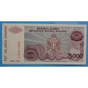 1993 CROACIA - CROATIA - 5.000 DINARA - BILLETE - BANKNOTE