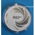 2020  - TUVALU - 1  ONZA - 1 DOLLAR - 007 JAMES BOND - PLATA