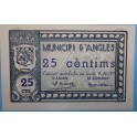 1937 - GIRONA - ANGELS - 25 CENTIMS - BILLETE PAPEL MONEDA