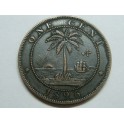 1896 - LIBERIA - 1 CENTS - AFRICA - BRONCE