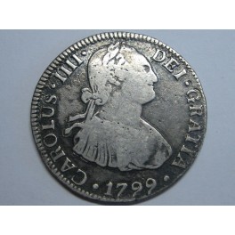 1799 - MEXICO - 2 REAL - CARLOS IV - PLATA 1799 - MEXICO - 2 REAL - CARLOS IV - PLATA