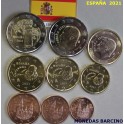 2021 - ESPAÑA -  EUROS - 9 MONEDAS - TOLEDO
