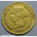 1863 - FILIPINAS - 1 PESO - ISABEL II - ORO