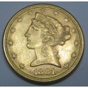 1881 - 5 DOLLARS - ESTADOS UNIDOS  -LIBERTY HEAD