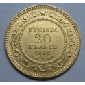 1892 - 20 FRANCOS - TUNISIA - ALI BEY