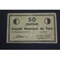 1937 - TORA - 50 CENTIMOS - LLEIDA- LERIDA 