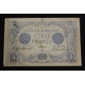 1915 - 5 FRANCS - BLUE - FRANCIA - FRANCE -TAURO