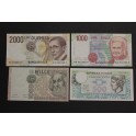 1979-1982-1990- 4 BILLETES - ITALIA - 500 -1000 -2000 LIRE