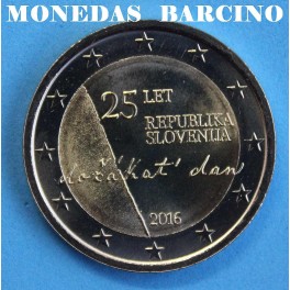 2016 - ESLOVENIA - 2 EUROS - INDEPENDENCIA