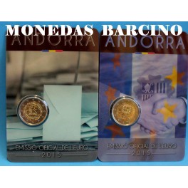 2015 - ANDORRA - 2 EURO - ADUANERO Y MAYORIA DE EDAD
