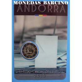 2015 - ANDORRA - 2 EURO - COINCAR - MAYORIA DE EDAD