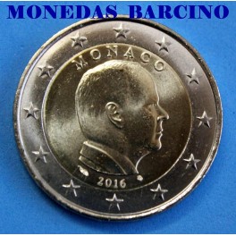 2016-  MONACO -2 EUROS - ALBERTO II-monedadbafcino