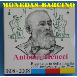 2008 - ITALIA - 5 EUROS -  ANTONIO MEUCCI
