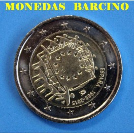 2015 -2 EUROS - ESPAÑA - BANDERA