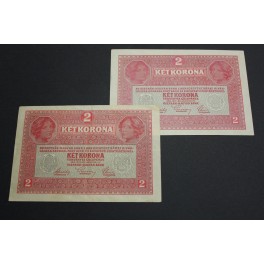 1917- AUSTRIA - 2 KORONAS  - BILLETE - BANKNOTE