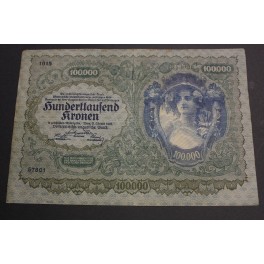 1922- AUSTRIA - 100000 KRONEN - BILLETE - BANKNOTE