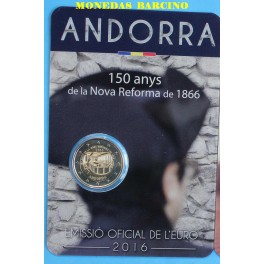 2016 - ANDORRA - 2 EURO - COINCAR - la nova reforma