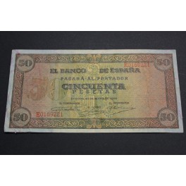 1938 -  ESPAÑA - 50  PESETAS - BURGOS -  BILLETE - BANKNOTE
