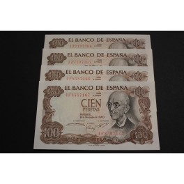 1970- ESPAÑA - 100  PESETAS - MADRID - FALLA - BILLETE - BANKNOTE