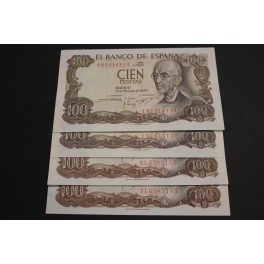 1970- ESPAÑA - 100  PESETAS - MADRID - FALLA - BILLETE - BANKNOTE