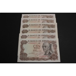 1970- ESPAÑA - 100  PESETAS - MADRID - FALLA - BILLETE - BANKNOTE