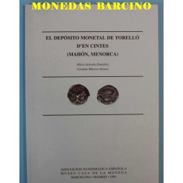 LIBRO - DEPOSITO MONETAL TORELLO EN CITES - MAHON -MENORCA - CATALOGO-MONEDAS ROMANAS