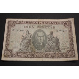 1940 - ESPAÑA - 100  PESETAS - COLON - MADRID - BILLETE - BANKNOTE