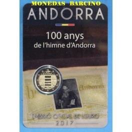 2017 - ANDORRA - 2 EURO - HIMNO DE ANDORRA  - COINCAR 