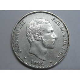 1882 -  ALFONSO XII - 50 CENTAVOS DE PESO -  MANILA - PLATA - ESPAÑA