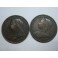 1896 1901 Gran Bretaña Farthing victoria Lote 2 monedas de cobre británico