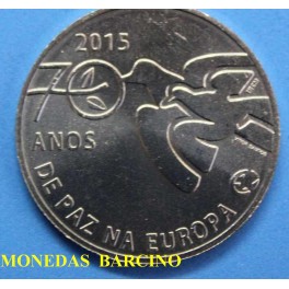 2015- PORTUGAL - 2,5 EUROS - 70 AÑOS DE PAZ EN EUROPA - 