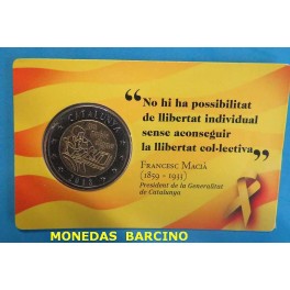 2018  CATALUNYA - 2 EUROS -PRUEBAS NUMISMATICAS - FRANCESC MACIA