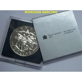 1994 - CANADA -  DOLLAR -  PROOF - PATRULLA DE PERROS - DOG  - PLATA