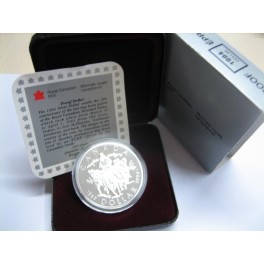 1994 - CANADA -  DOLLAR -  PROOF - PATRULLA DE PERROS - DOG  - PLATA