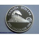 1986 - CANADA -  DOLLAR  - PROOF -  VANCOUVER   1886-1986  -PLATA