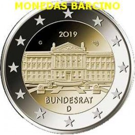 2019 -  ALEMANIA  - 2 EUROS  - BUNDESRAT - DEUTSCHLAND - BERLIN
