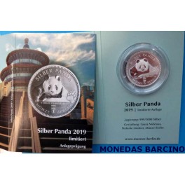 2019 - ALEMANIA  - 1/2 ONZA PLATA - OSO PANDA - BERLIN  BLISTER 