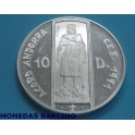 1994 - ANDORRA - 10 DINERS - PEDRO III -plata