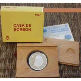 1997 - ESPAÑA - 2000 PESETAS - JUAN CARLOS I - LUIS I - PLATA - BORBON