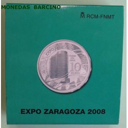 2007 -ESPAÑA - 10 EUROS - EXPO ZARAGOZA 2008 - TORRE DEL AGUA - PLATA .-monedasbarcino.com