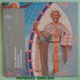 2018 - SAN MARINO - EUROS -   8 MONEDAS CARTERA OFICIAL-monedasbarcino.com