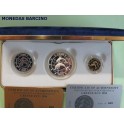 1994 - GRECIA - 10 y 25 y 150  ECU - DELFINES - 3 MONEDAS COLECCION PLATA