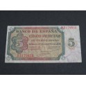 1938 - ESPAÑA - 5 PESETAS - BURGOS - BILLETE -  ESTADO ESPAÑOL