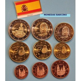 2014 - ESPAÑA - EUROS - GAUDI - BARCELONA -9 MONEDAS