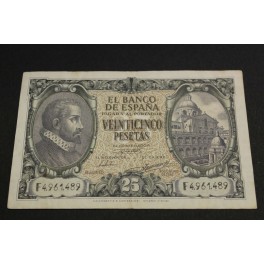 1940 -  ESPAÑA - 25  PESETAS - JUAN DE HERRERA - BILLETE - BANKNOTE
