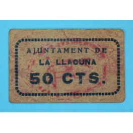 LA LLACUNA - 50 CENTIMOS - BARCELONA - BILLETE PUEBLO